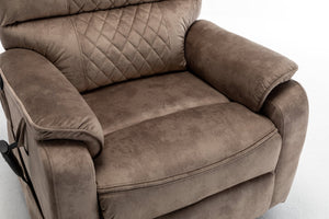 English Elm Lounge Power Lift Recliner Faux Leather Chair with 180 Degree Flat Sleeping Position W547S00025