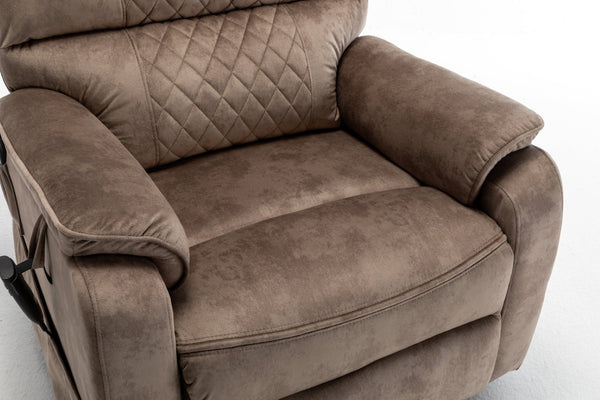 English Elm Lounge Power Lift Recliner Faux Leather Chair with 180 Degree Flat Sleeping Position W547S00025