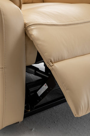 English Elm Lounge Power Lift Recliner Faux Leather Chair with 180 Degree Flat Silent Motor W547S00023