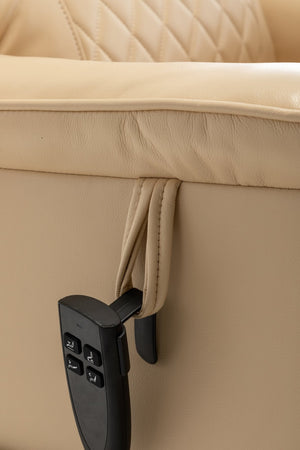 English Elm Lounge Power Lift Recliner Faux Leather Chair with 180 Degree Flat Silent Motor W547S00023