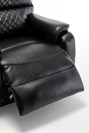 English Elm Lounge Power Lift Recliner Faux Leather Chair with 180 Degree Flat Sleeping Position W547S00024