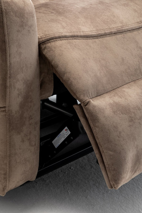 English Elm Lounge Power Lift Recliner Faux Leather Chair with 180 Degree Flat Sleeping Position W547S00025