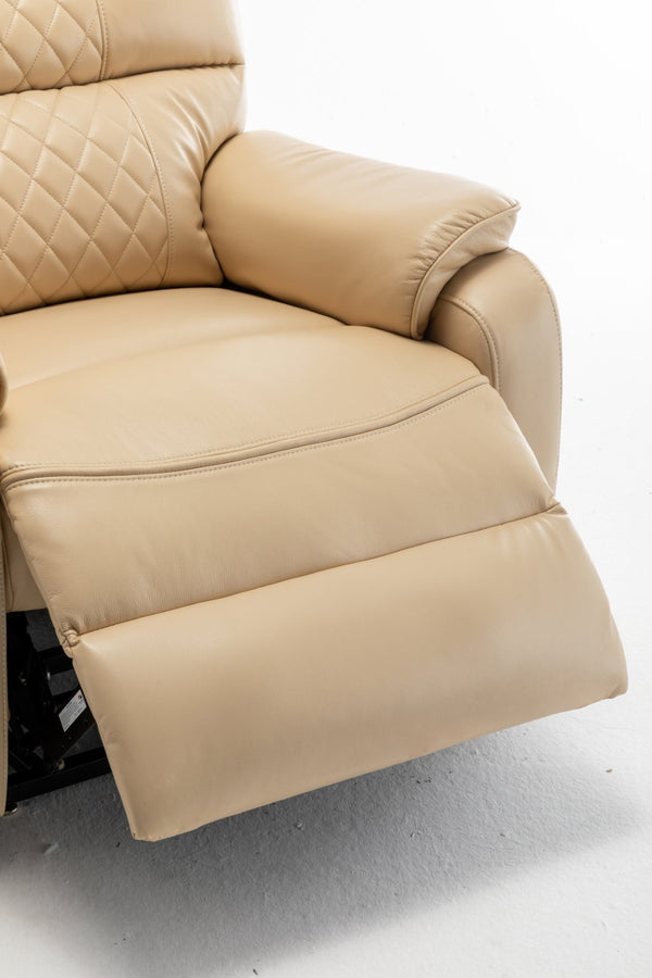 English Elm Lounge Power Lift Recliner Faux Leather Chair with 180 Degree Flat Silent Motor W547S00023