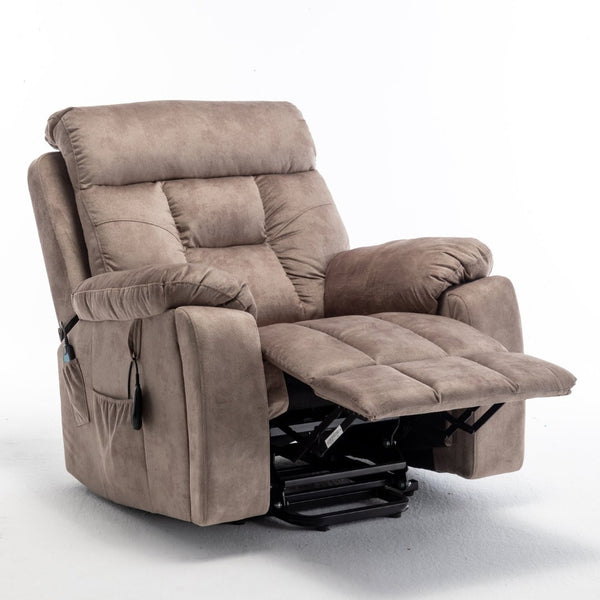 English Elm Recliners Power Lift Chair with Massage Heat Wide Seat Support for Living Room W547S00028