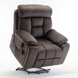 English Elm Recliners Power Lift Chair for Elderly with Massage Heat and Wide Plush Seating W547S00026