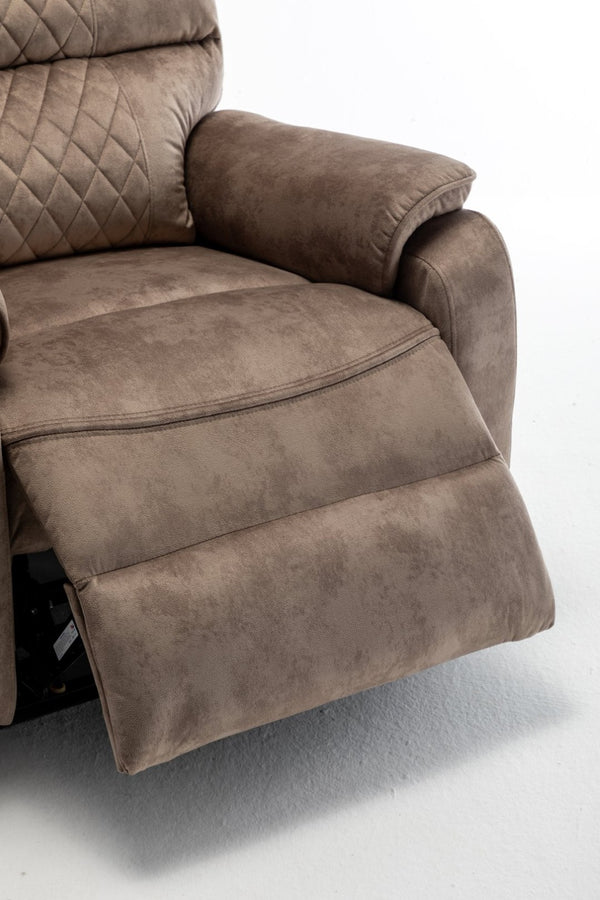 English Elm Lounge Power Lift Recliner Faux Leather Chair with 180 Degree Flat Sleeping Position W547S00025