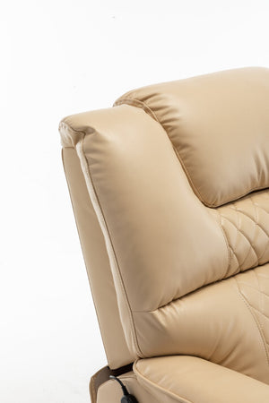 English Elm Lounge Power Lift Recliner Faux Leather Chair with 180 Degree Flat Silent Motor W547S00023