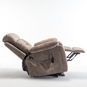English Elm Recliners Power Lift Chair with Massage Heat Wide Seat Support for Living Room W547S00028