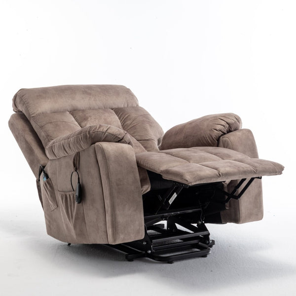 English Elm Recliners Power Lift Chair with Massage Heat Wide Seat Support for Living Room W547S00028