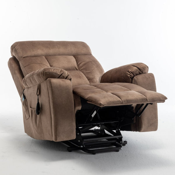 English Elm Recliners Power Lift Chair with Massage Heat Wide Seat Support for Living Room W547S00027