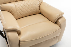 English Elm Lounge Power Lift Recliner Faux Leather Chair with 180 Degree Flat Silent Motor W547S00023