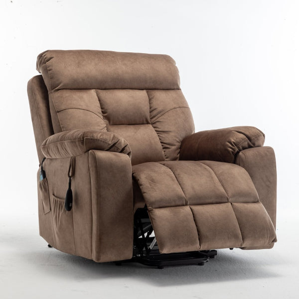 English Elm Recliners Power Lift Chair with Massage Heat Wide Seat Support for Living Room W547S00027