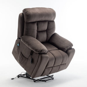 English Elm Recliners Power Lift Chair for Elderly with Massage Heat and Wide Plush Seating W547S00026