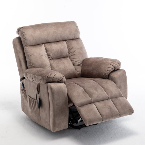 English Elm Recliners Power Lift Chair with Massage Heat Wide Seat Support for Living Room W547S00028