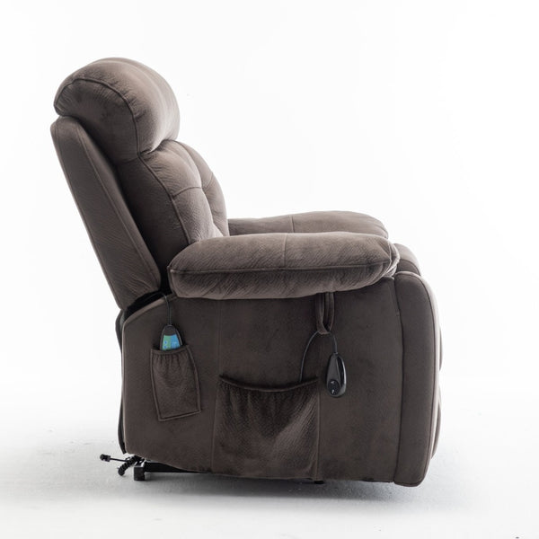 English Elm Recliners Power Lift Chair for Elderly with Massage Heat and Wide Plush Seating W547S00026