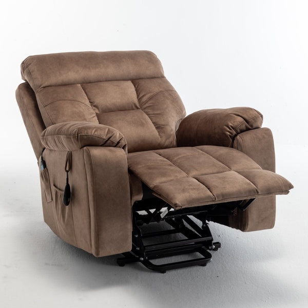English Elm Recliners Power Lift Chair with Massage Heat Wide Seat Support for Living Room W547S00027