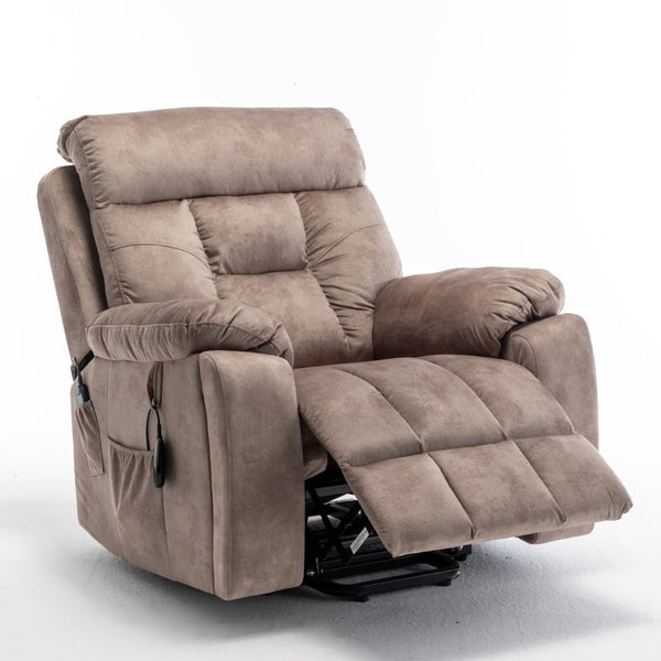 English Elm Recliners Power Lift Chair with Massage Heat Wide Seat Support for Living Room W547S00028