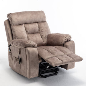English Elm Recliners Power Lift Chair with Massage Heat Wide Seat Support for Living Room W547S00028