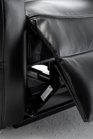 English Elm Lounge Power Lift Recliner Faux Leather Chair with 180 Degree Flat Sleeping Position W547S00024