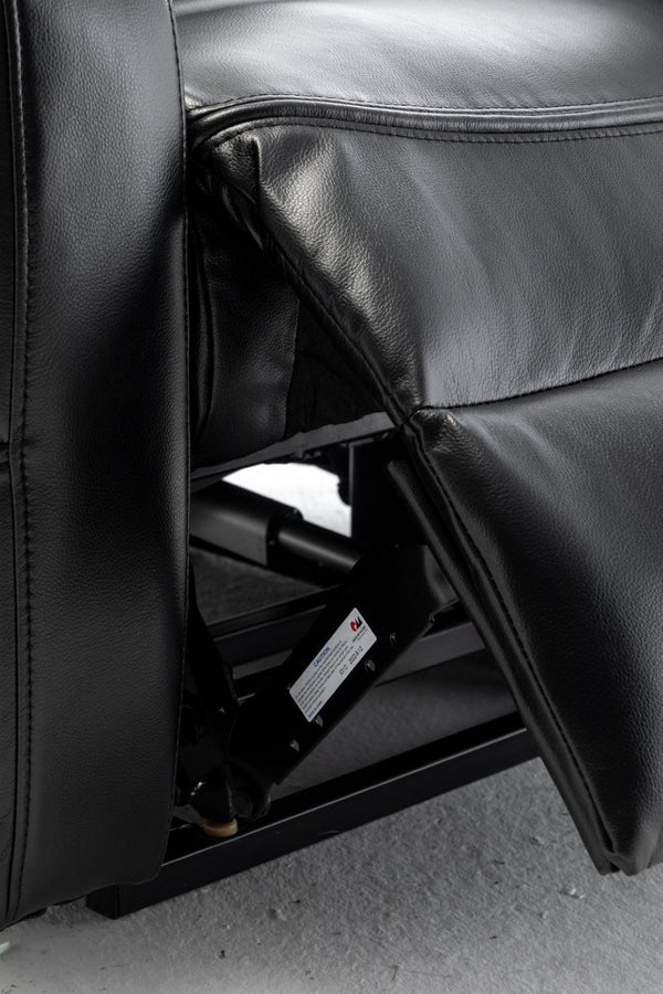 English Elm Lounge Power Lift Recliner Faux Leather Chair with 180 Degree Flat Sleeping Position W547S00024