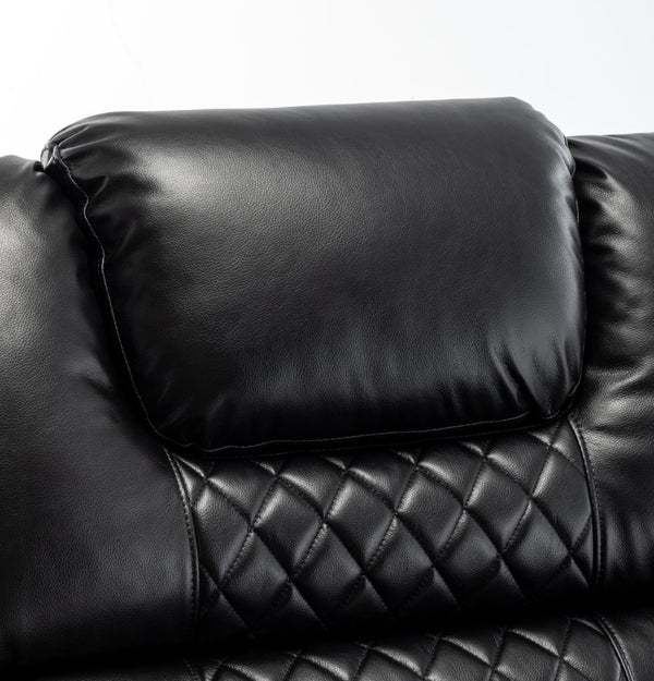 English Elm Lounge Power Lift Recliner Faux Leather Chair with 180 Degree Flat Sleeping Position W547S00024