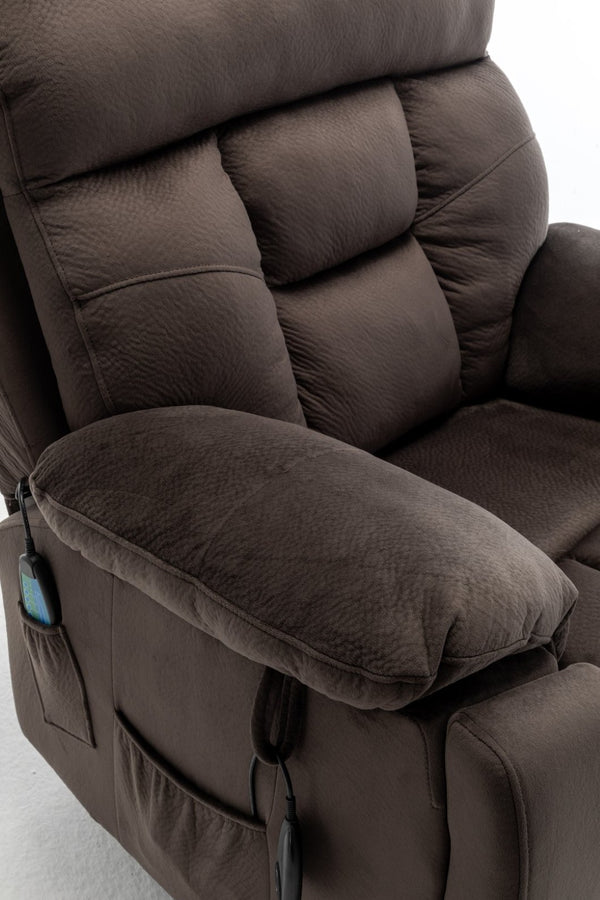 English Elm Recliners Power Lift Chair for Elderly with Massage Heat and Wide Plush Seating W547S00026