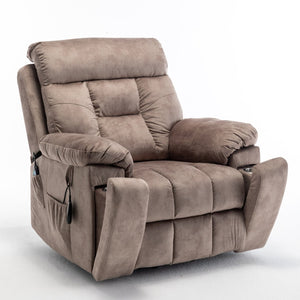 English Elm Recliners Power Lift Chair with Massage Heat Wide Seat Support for Living Room W547S00028