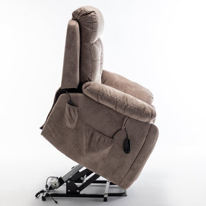 English Elm Recliners Power Lift Chair with Massage Heat Wide Seat Support for Living Room W547S00028