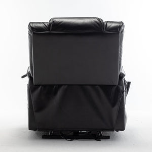 English Elm Lounge Power Lift Recliner Faux Leather Chair with 180 Degree Flat Sleeping Position W547S00024