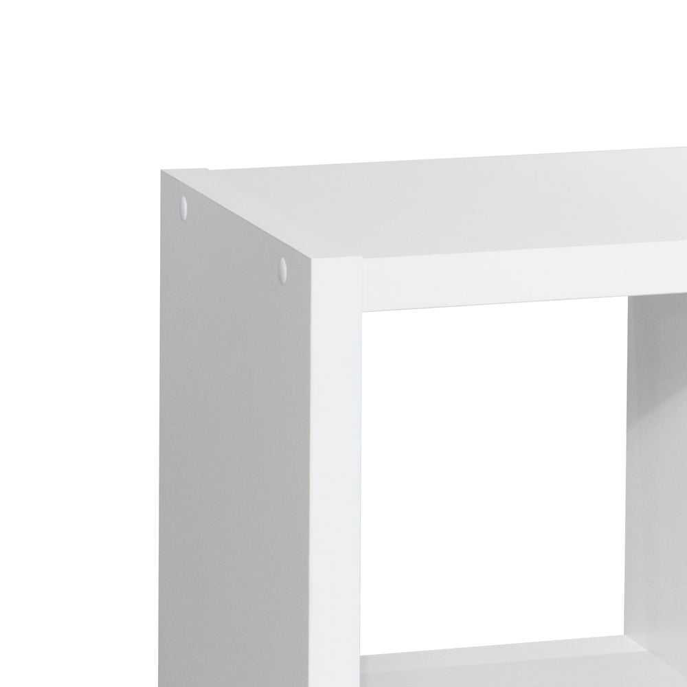 English Elm Smart Cube 8-Cube Organizer Storage with Open Back Shelves, Stylish Modular Bookcase for Home Office White W141260288