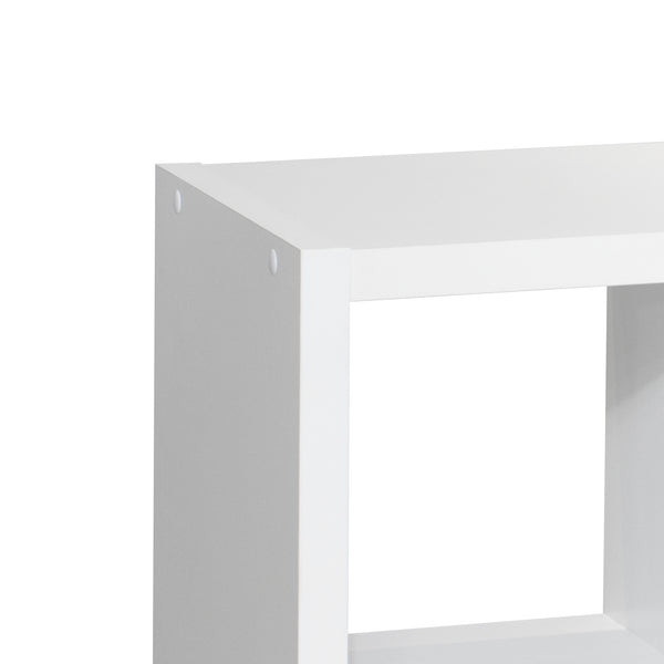 English Elm Smart Cube 8-Cube Organizer Storage with Open Back Shelves, Stylish Modular Bookcase for Home Office White W141260288