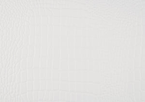 English Elm Traditional Queen Bed White Finish Faux Alligator Panels LED Crystal-Tufted Headboard Glam Chic Design B011S00258
