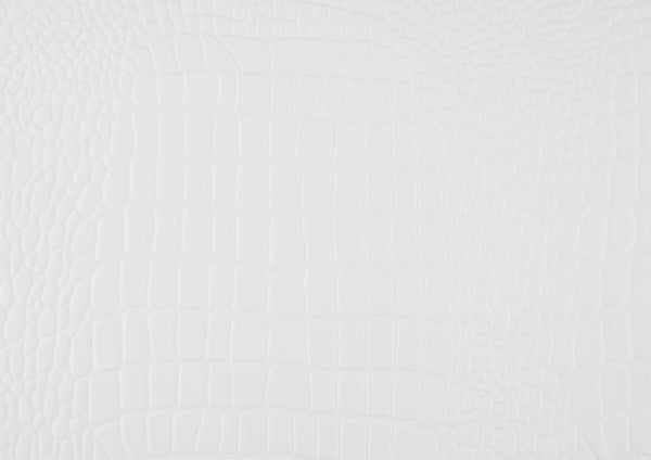 English Elm Traditional Lana Nightstand White Finish Faux Alligator Embossed Drawers Crystal Knobs Hidden Storage B01171516