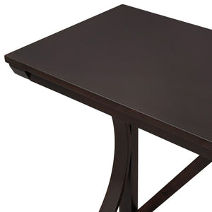English Elm Topmax Farmhouse Counter Dining Set with Built-in Usb Charging and Upholstered Stools Espresso N717P352068P