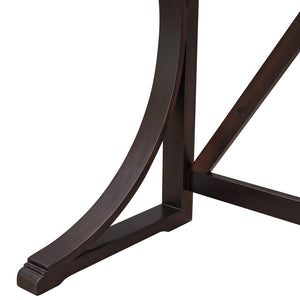 English Elm Topmax Farmhouse Counter Dining Set with Built-in Usb Charging and Upholstered Stools Espresso N717P352068P