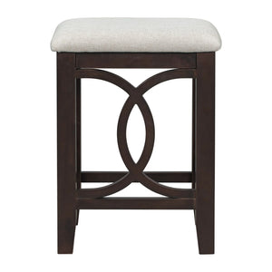 English Elm Topmax Farmhouse Counter Dining Set with Built-in Usb Charging and Upholstered Stools Espresso N717P352068P