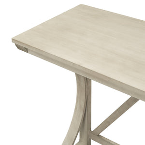 English Elm Topmax Farmhouse Counter Dining Set with Built-in Usb Charging and Upholstered Stools White N717P352068A