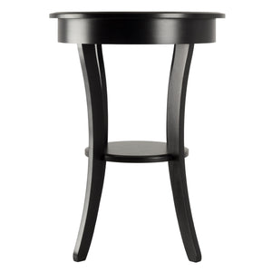 Winsome Wood Sasha Round Accent Table - Elegant Black Design With Storage Drawer & Shelf For Home Decor Black Composite Wood 20227-winsome-wood