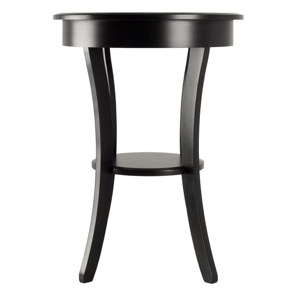 Winsome Wood Sasha Round Accent Table - Elegant Black Design With Storage Drawer & Shelf For Home Decor Black Composite Wood 20227-winsome-wood