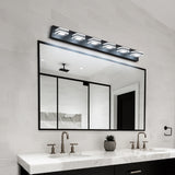 Modern Black Acrylic 6-Light LED Vanity Lights Over Mirror