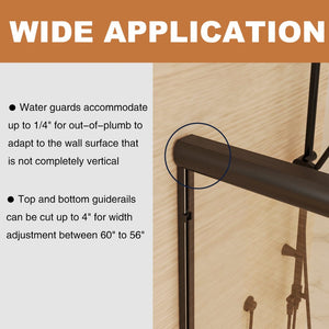 English Elm 60 in Matte Black Sliding Shower Door with Clear Glass Panel for Modern Bathrooms W63766791