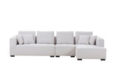 English Elm Right Chaise 134'' Mid Century Modern Sofa Couch For Living Room Sofa, Beige