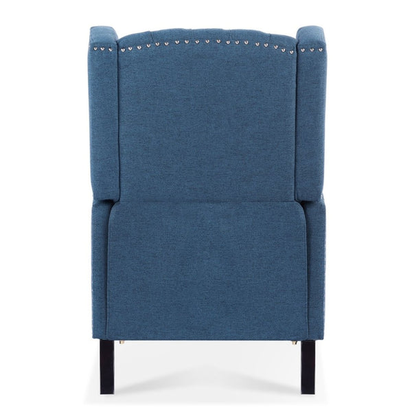 English Elm 27.16" Wingback Manual Recliner with Nailhead Trim Deep Foam Cushion Club Chair W68032508
