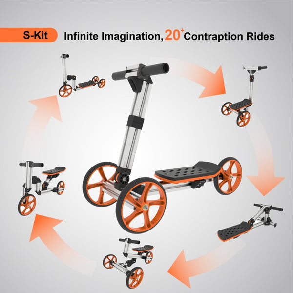 English Elm Kidrock Constructible Aluminum Balance Bike and Scooter Kit for Toddlers 20 Builds ET297806SKT