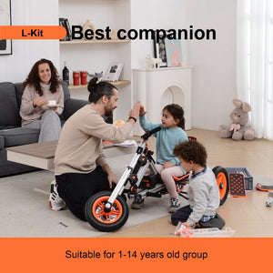 English Elm Kidrock Modular Aluminum Go Kart Set 20 Configurations Grows with Kids Ages 1 to 8 ET297823LKT