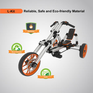 English Elm Kidrock Modular Aluminum Go Kart Set 20 Configurations Grows with Kids Ages 1 to 8 ET297823LKT