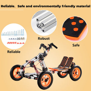 English Elm Modular Electric Go Kart with Aluminum Frame and 20 Plus Build Configurations for Kids ET297824GKT
