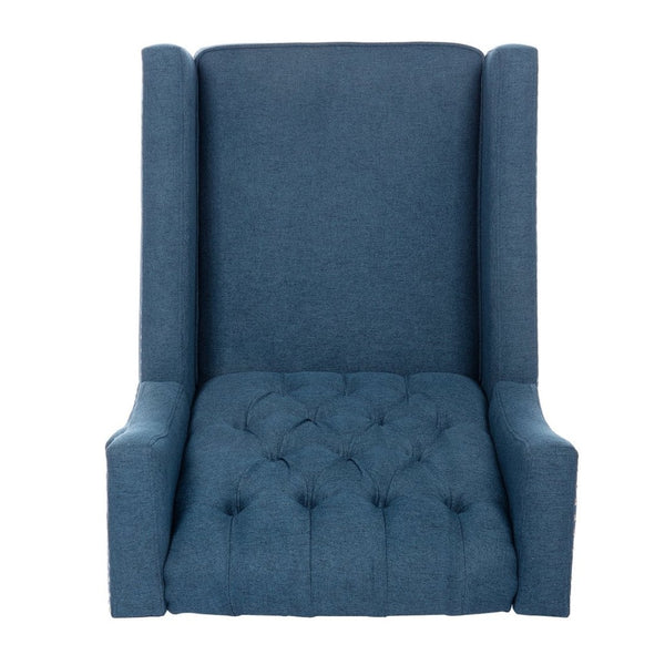 English Elm 27.16" Wingback Manual Recliner with Nailhead Trim Deep Foam Cushion Club Chair W68032508
