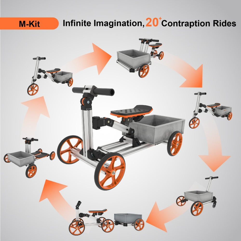 English Elm Kidrock Modular Aluminum Ride on Kit Builds 20 Forms Balance Bike Scooter Ages 1 to 6 ET297814MKT