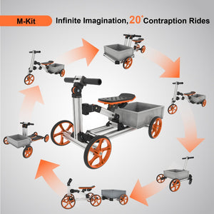 English Elm Kidrock Modular Aluminum Ride on Kit Builds 20 Forms Balance Bike Scooter Ages 1 to 6 ET297814MKT